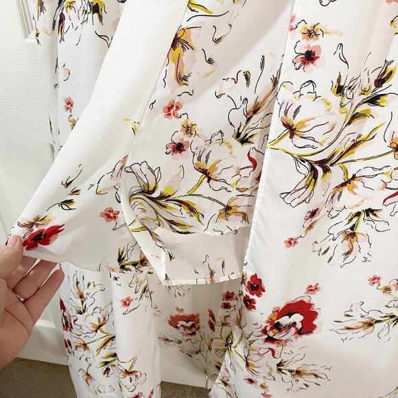 RoseGal - White Floral Romper with Skirt - Picture 6 of 14